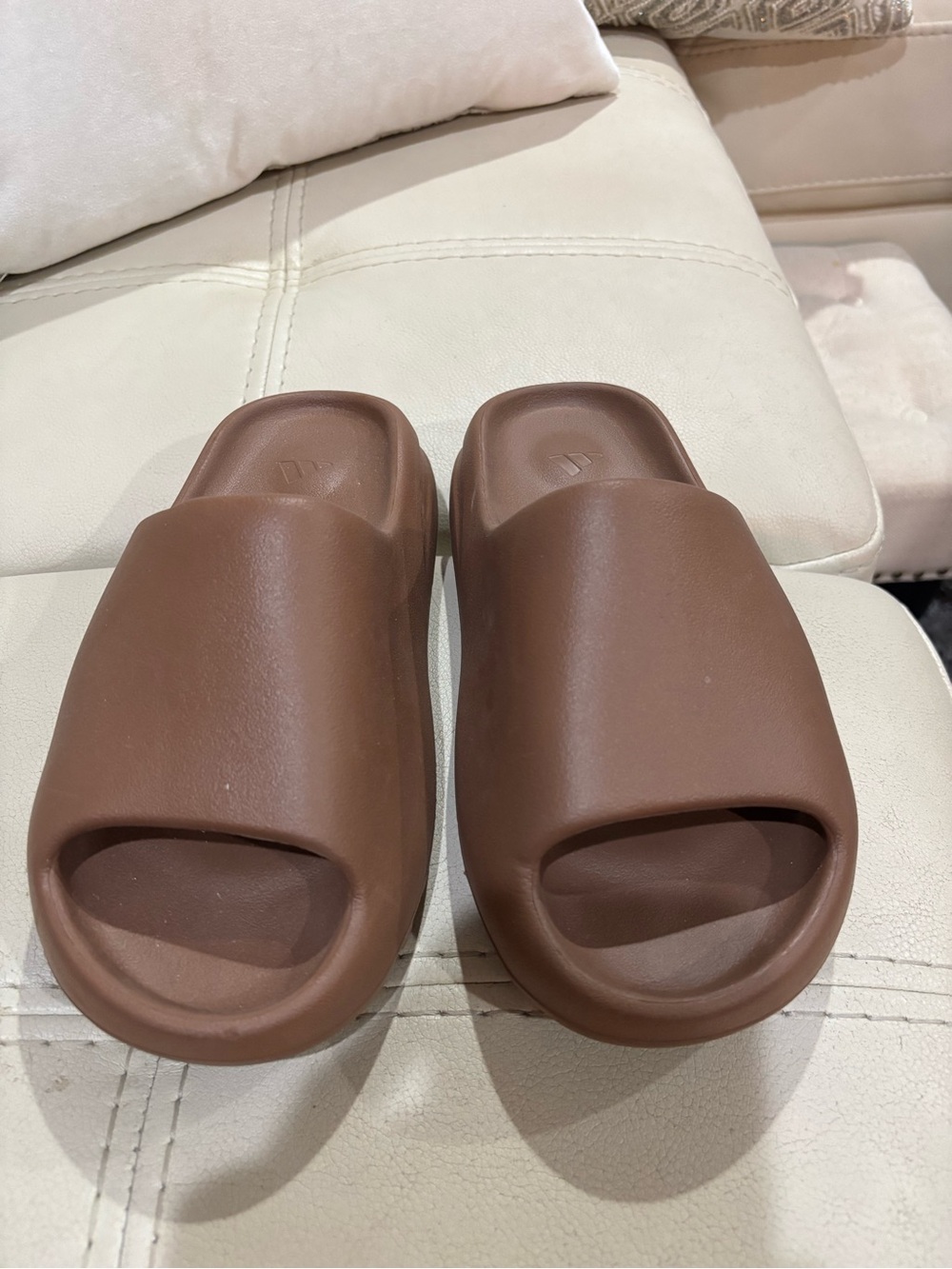 Yeezy Adidas brown slides